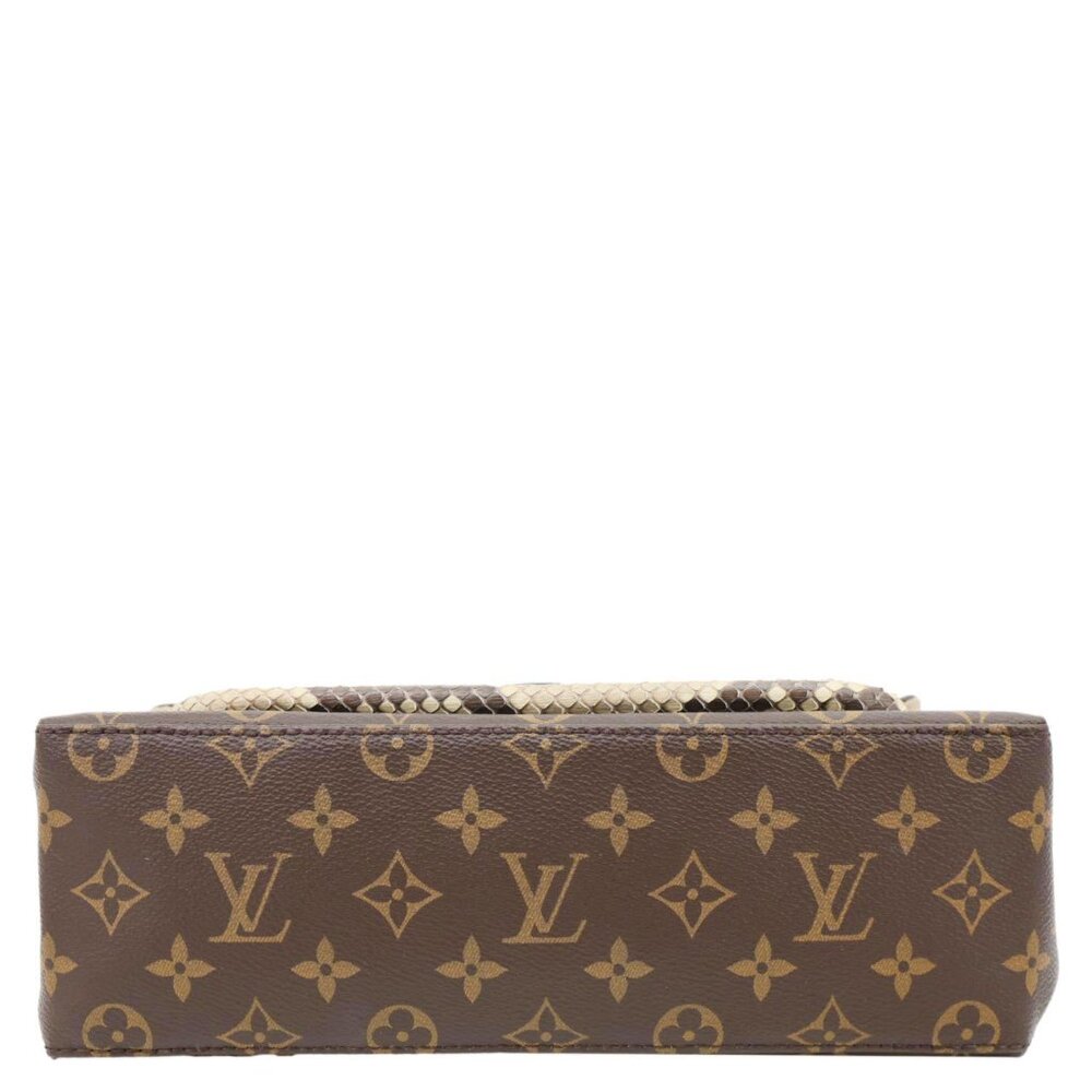 Louis Vuitton  Marignan Python Monogram Canvas Shoulder Bag Brown - Picture 10 of 14